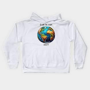 Planet Earth Day 2024 Kids Hoodie